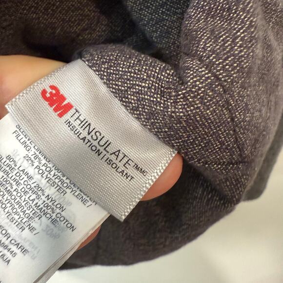 J. Crew Men's Dock Peacoat Jacket Coat Wool Gray Thinsulate Insulated XS - Picture 4 of 8